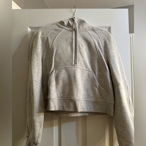 EUC Lululemon Scuba Hoodie Size XS/S Light Grey